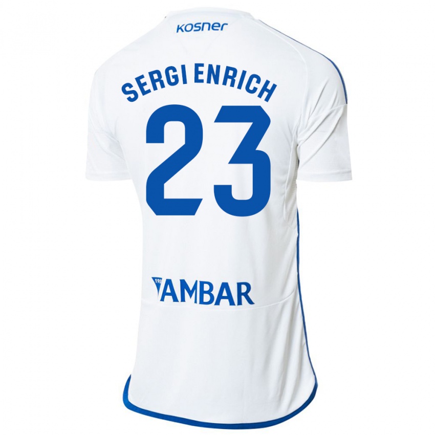 Niño Camiseta Sergi Enrich #23 Blanco 1ª Equipación 2023/24 La Camisa Argentina