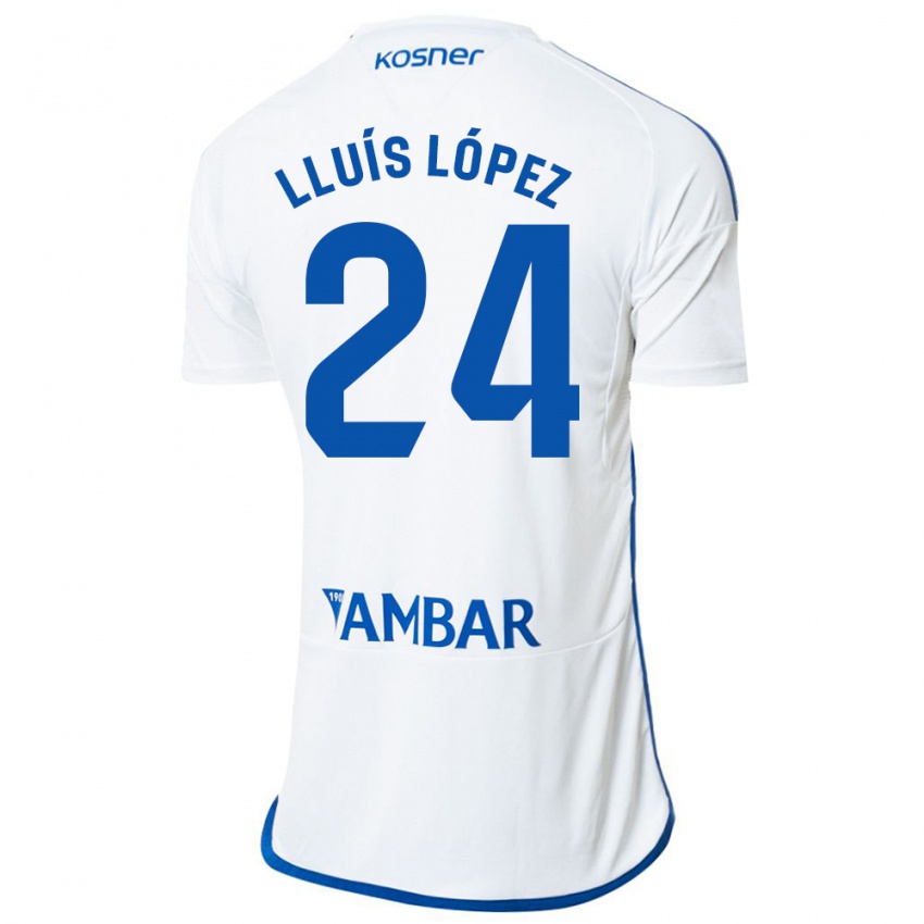 Niño Camiseta Lluís López #24 Blanco 1ª Equipación 2023/24 La Camisa Argentina