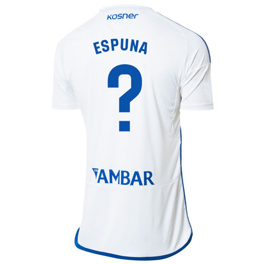 Niño Camiseta Nico Espuña #0 Blanco 1ª Equipación 2023/24 La Camisa Argentina