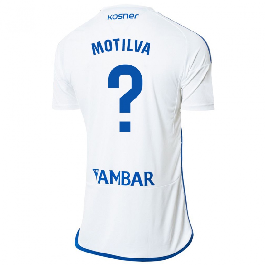 Niño Camiseta Adrián Motilva #0 Blanco 1ª Equipación 2023/24 La Camisa Argentina