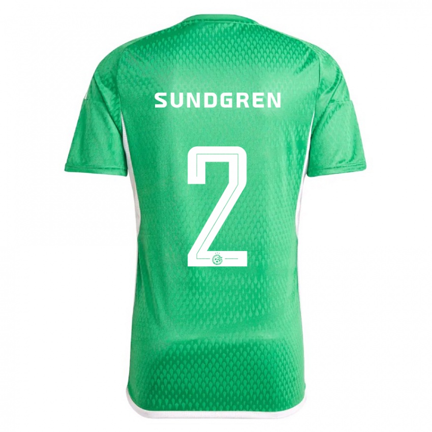 Niño Camiseta Daniel Sundgren #2 Blanco Azul 1ª Equipación 2023/24 La Camisa Argentina