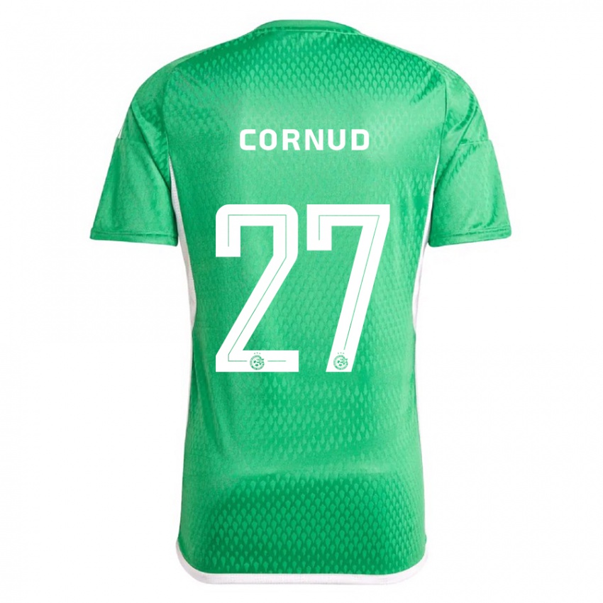 Niño Camiseta Pierre Cornud #27 Blanco Azul 1ª Equipación 2023/24 La Camisa Argentina