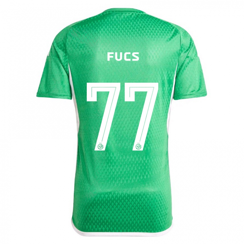 Niño Camiseta Roee Fucs #77 Blanco Azul 1ª Equipación 2023/24 La Camisa Argentina