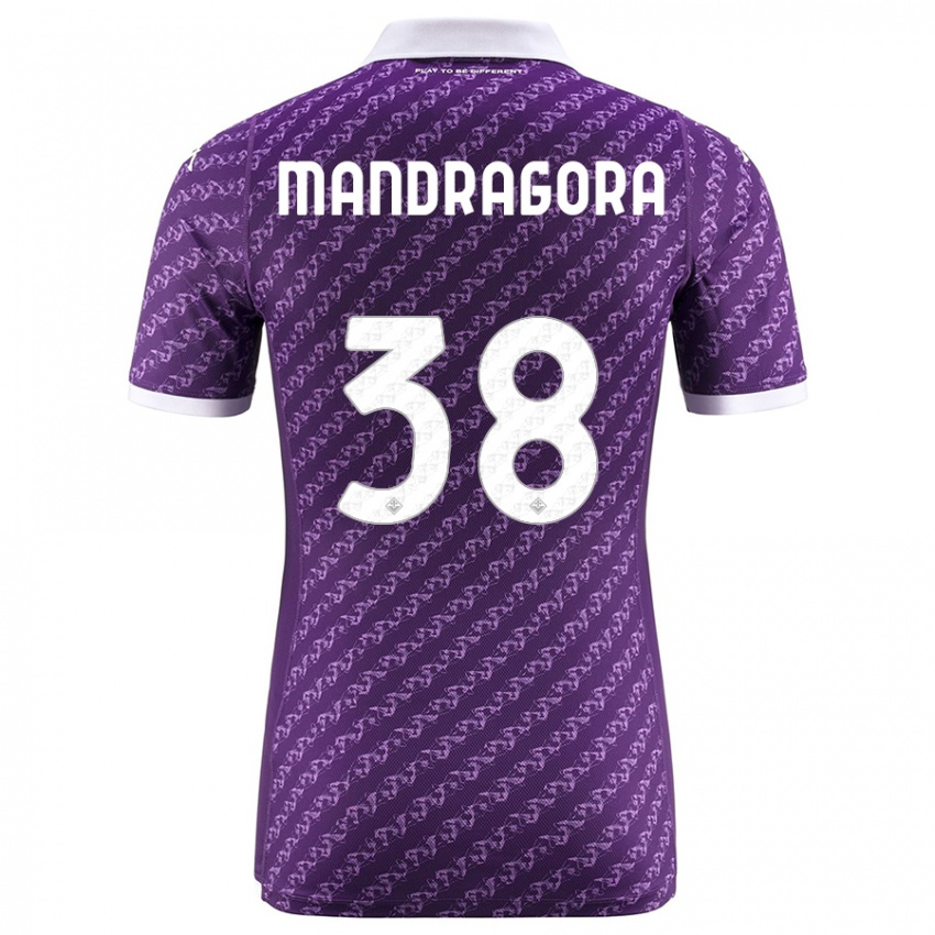 Niño Camiseta Rolando Mandragora #38 Violeta 1ª Equipación 2023/24 La Camisa Argentina