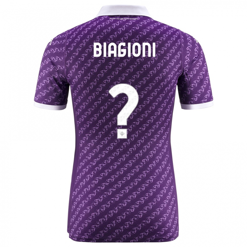 Niño Camiseta Lorenzo Biagioni #0 Violeta 1ª Equipación 2023/24 La Camisa Argentina