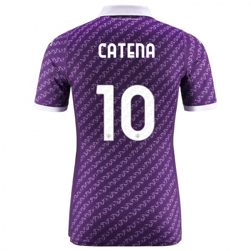 Niño Camiseta Michaela Catena #10 Violeta 1ª Equipación 2023/24 La Camisa Argentina