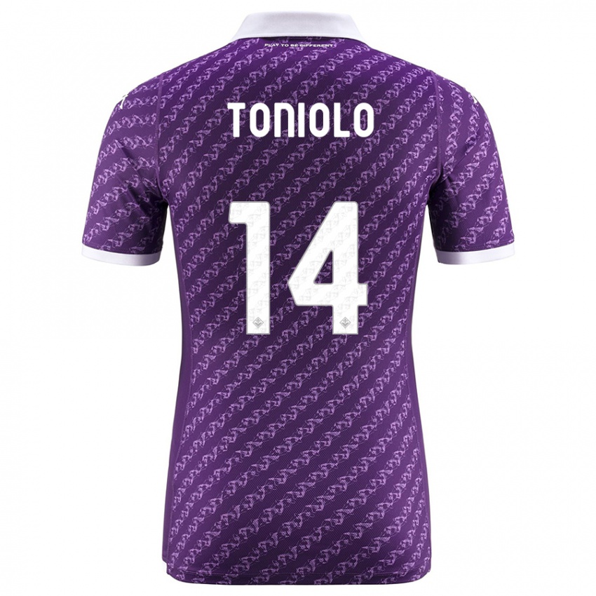 Niño Camiseta Martina Toniolo #14 Violeta 1ª Equipación 2023/24 La Camisa Argentina