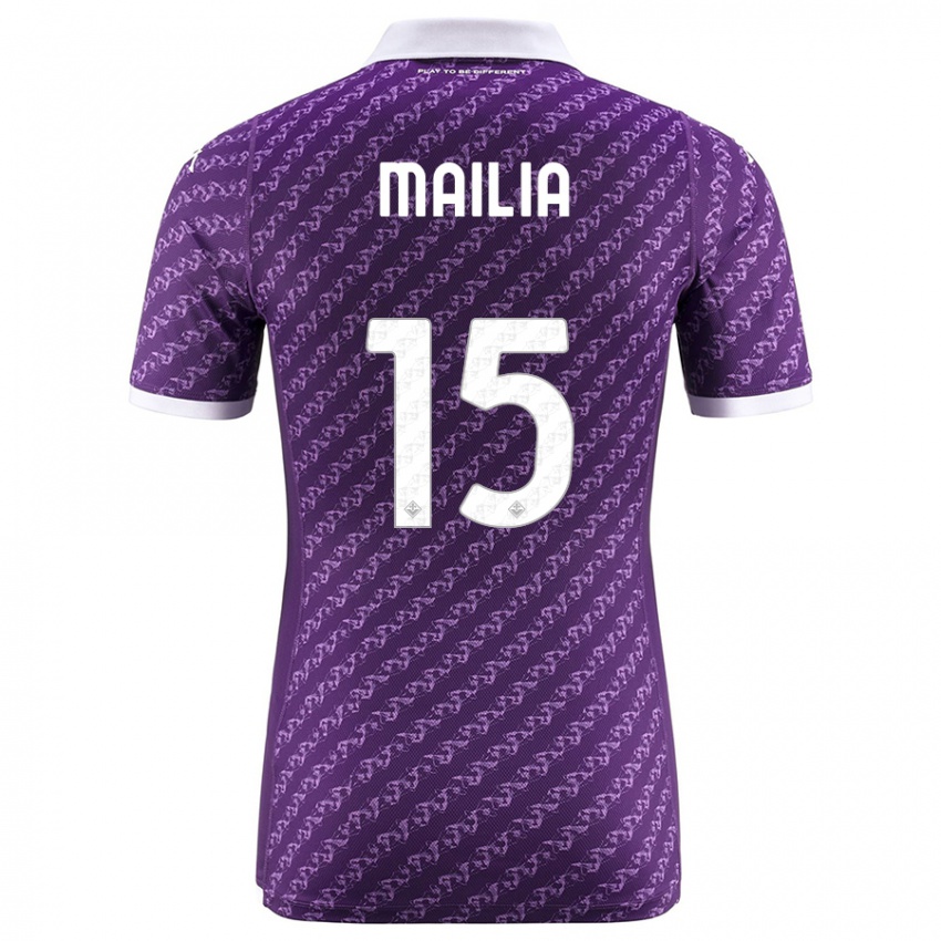 Niño Camiseta Siria Mailia #15 Violeta 1ª Equipación 2023/24 La Camisa Argentina