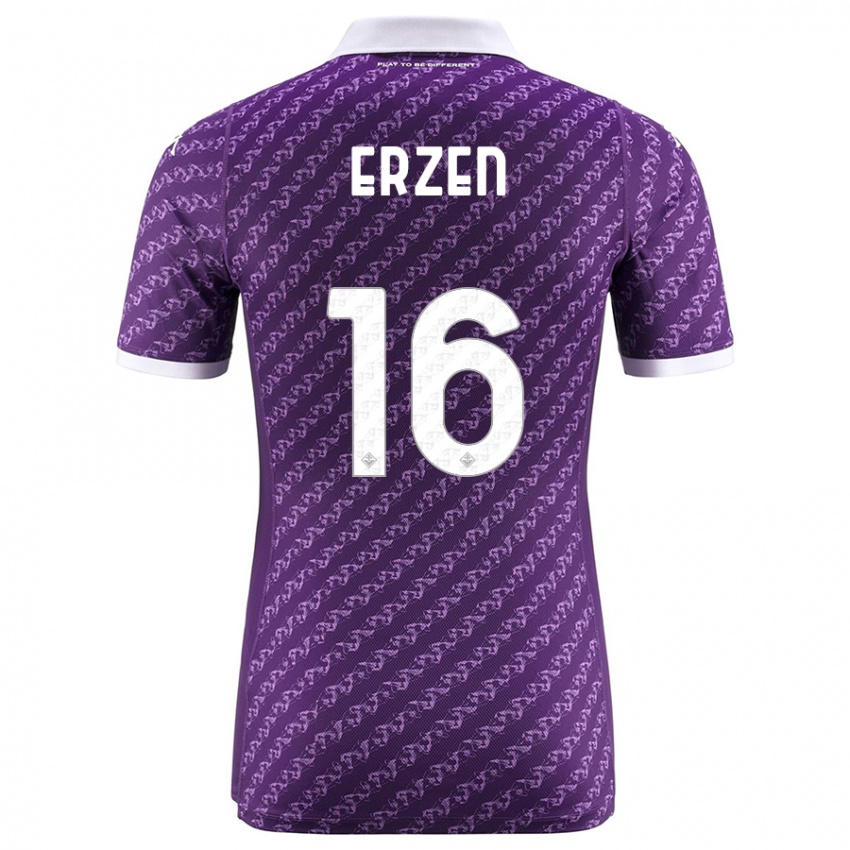 Niño Camiseta Kaja Erzen #16 Violeta 1ª Equipación 2023/24 La Camisa Argentina