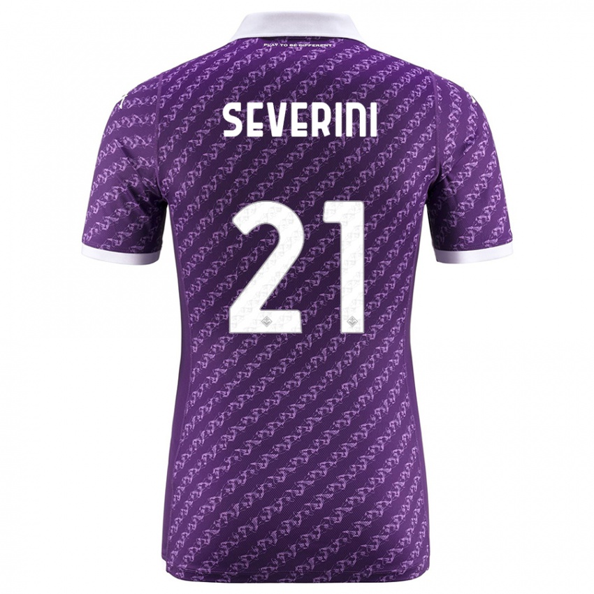 Niño Camiseta Emma Severini #21 Violeta 1ª Equipación 2023/24 La Camisa Argentina