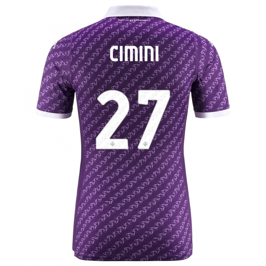 Niño Camiseta Linda Tucceri Cimini #27 Violeta 1ª Equipación 2023/24 La Camisa Argentina
