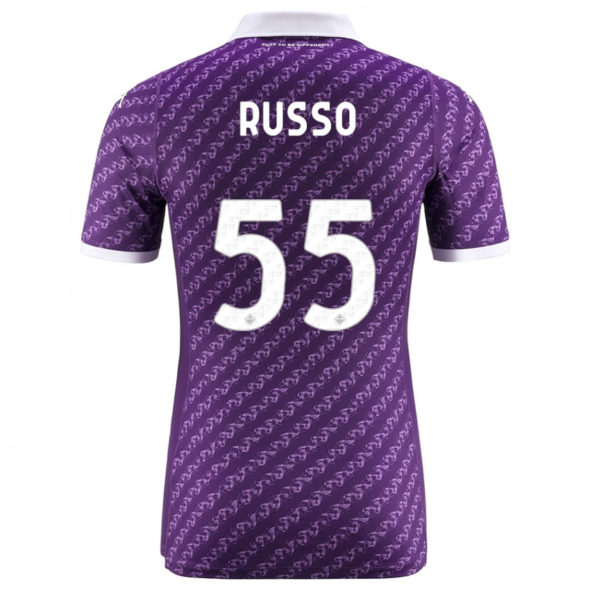 Niño Camiseta Federica Russo #55 Violeta 1ª Equipación 2023/24 La Camisa Argentina