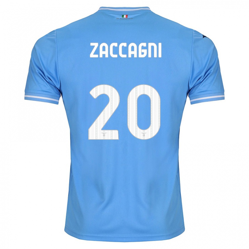 Niño Camiseta Mattia Zaccagni #20 Azul 1ª Equipación 2023/24 La Camisa Argentina