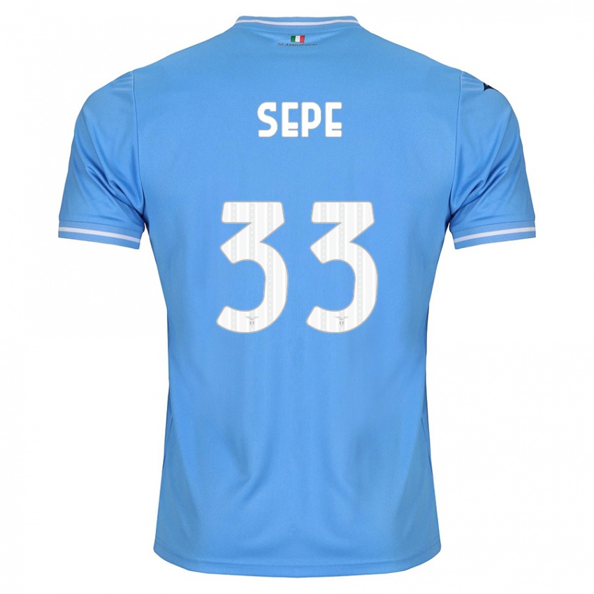 Niño Camiseta Luigi Sepe #33 Azul 1ª Equipación 2023/24 La Camisa Argentina