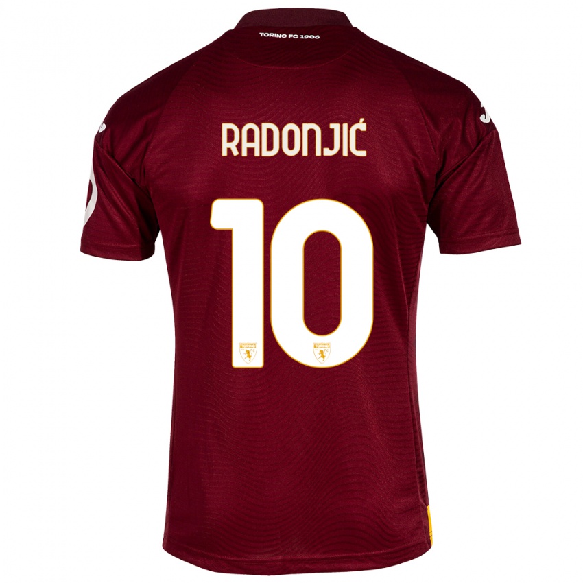 Niño Camiseta Nemanja Radonjic #10 Rojo Oscuro 1ª Equipación 2023/24 La Camisa Argentina