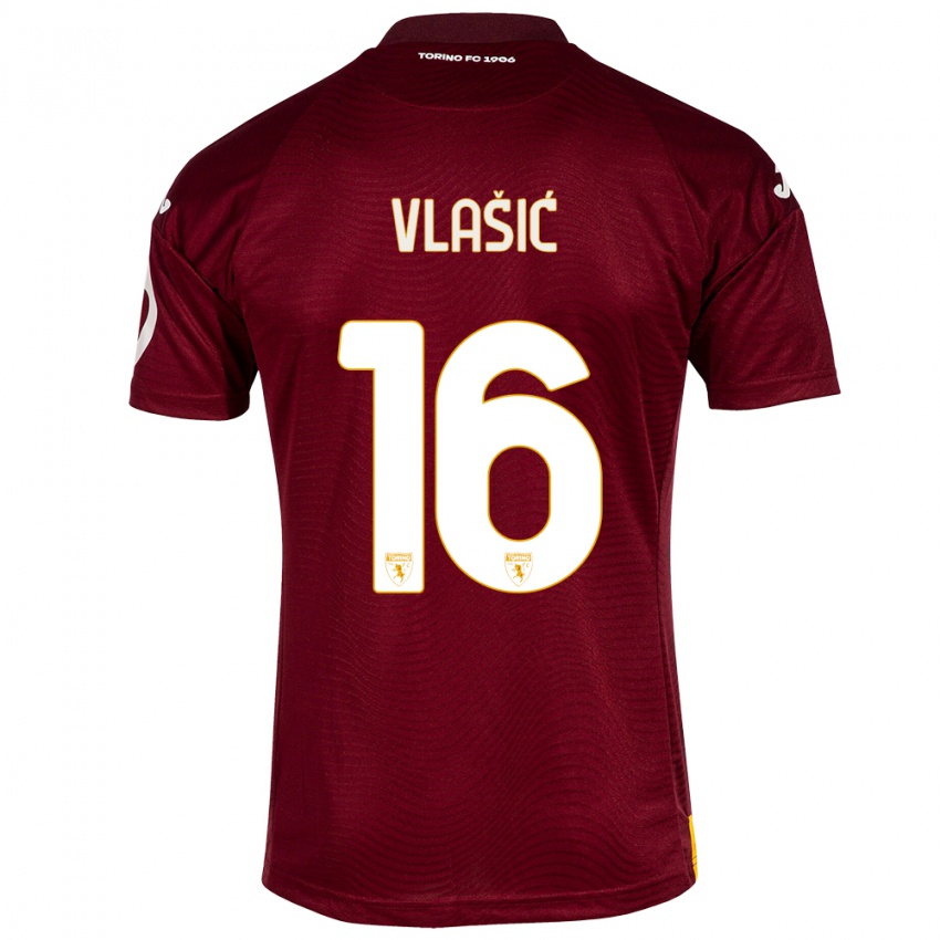 Niño Camiseta Nikola Vlasic #16 Rojo Oscuro 1ª Equipación 2023/24 La Camisa Argentina