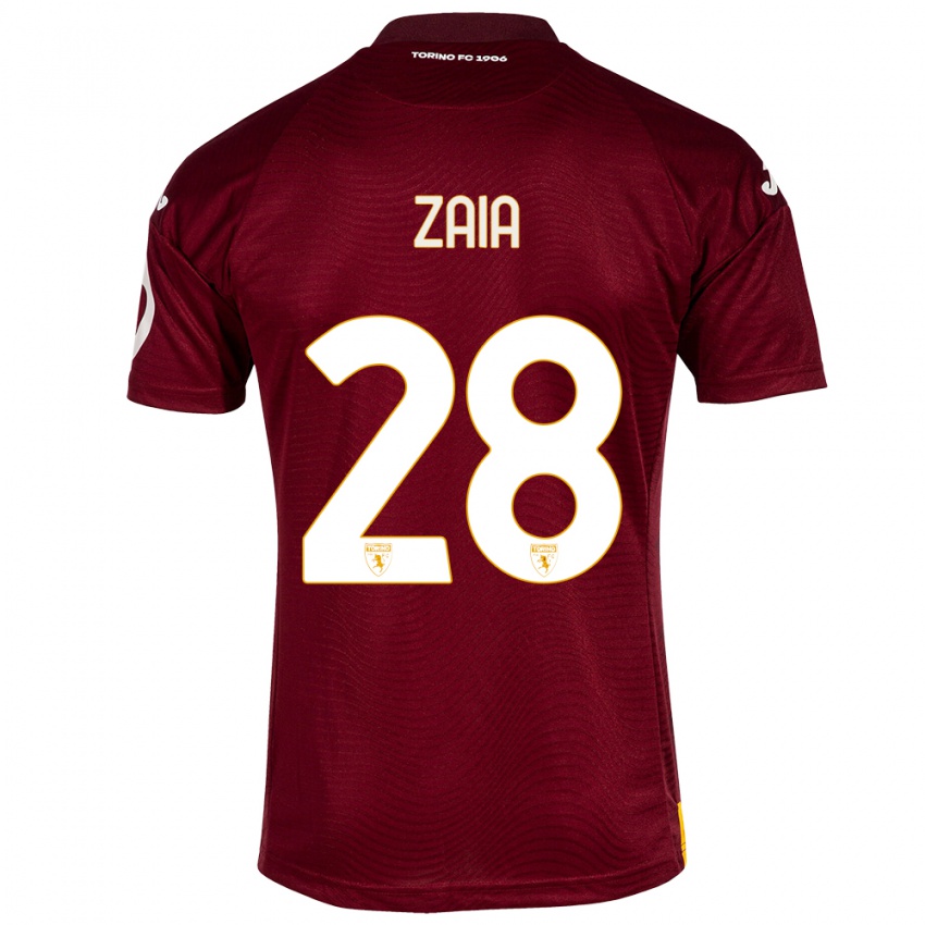 Niño Camiseta Edoardo Zaia #28 Rojo Oscuro 1ª Equipación 2023/24 La Camisa Argentina