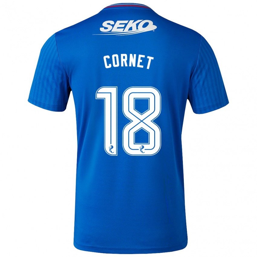 Niño Camiseta Chelsea Cornet #18 Azul 1ª Equipación 2023/24 La Camisa Argentina