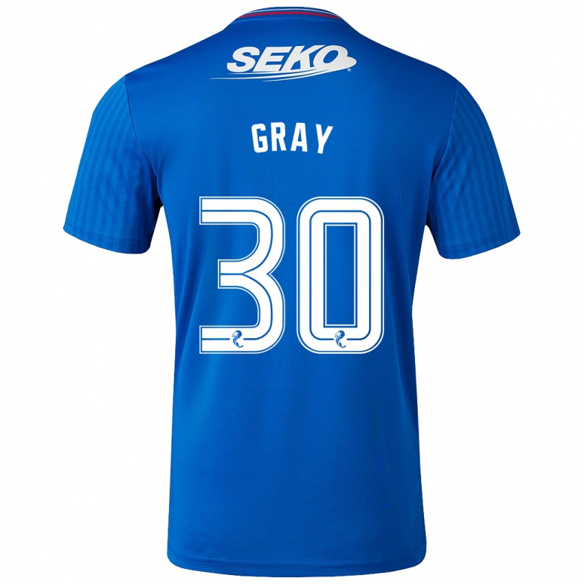 Niño Camiseta Georgia Gray #30 Azul 1ª Equipación 2023/24 La Camisa Argentina