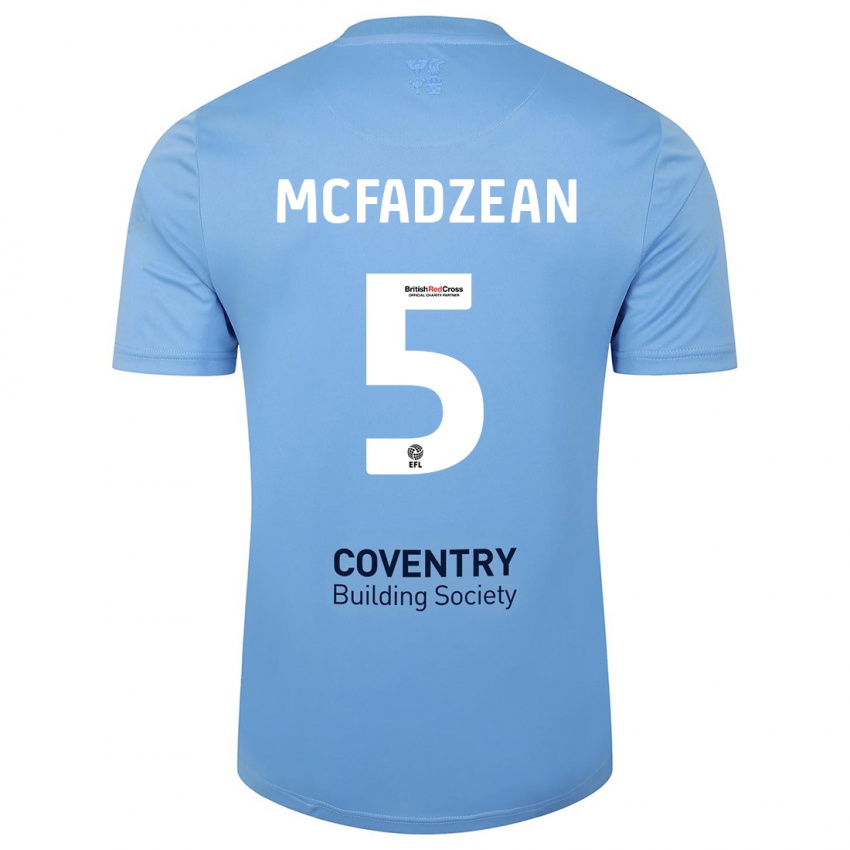 Niño Camiseta Kyle Mcfadzean #5 Cielo Azul 1ª Equipación 2023/24 La Camisa Argentina