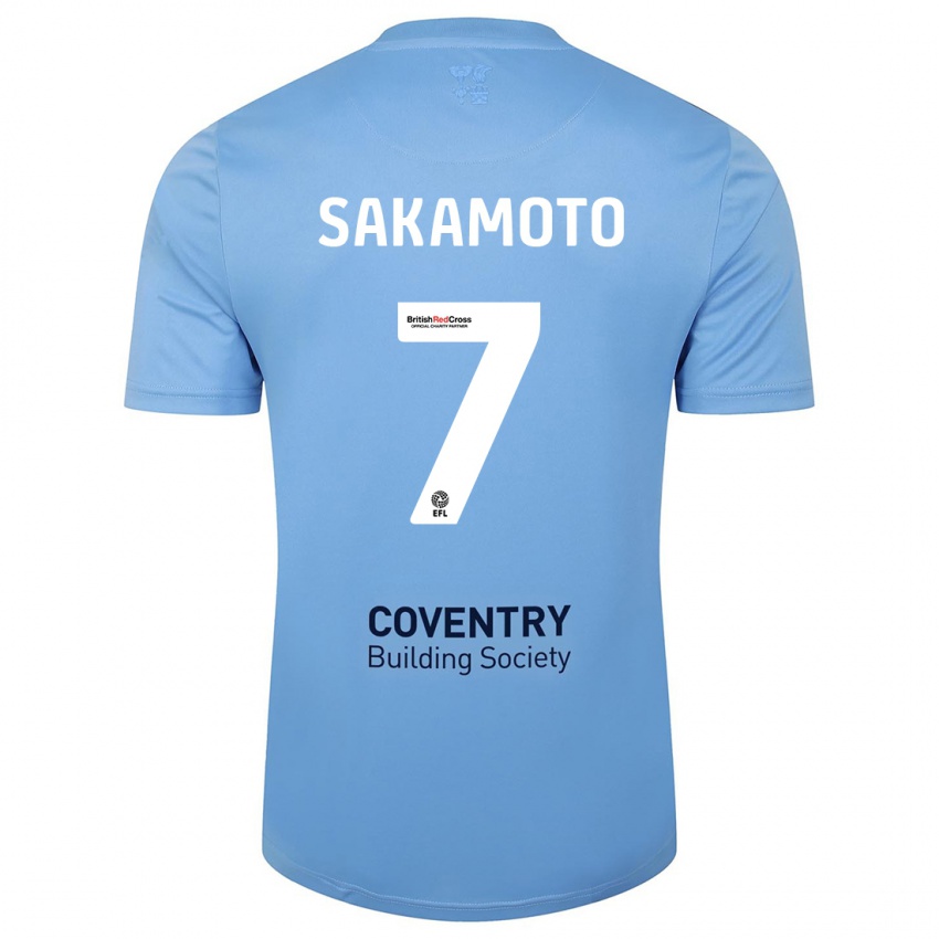 Niño Camiseta Tatsuhiro Sakamoto #7 Cielo Azul 1ª Equipación 2023/24 La Camisa Argentina