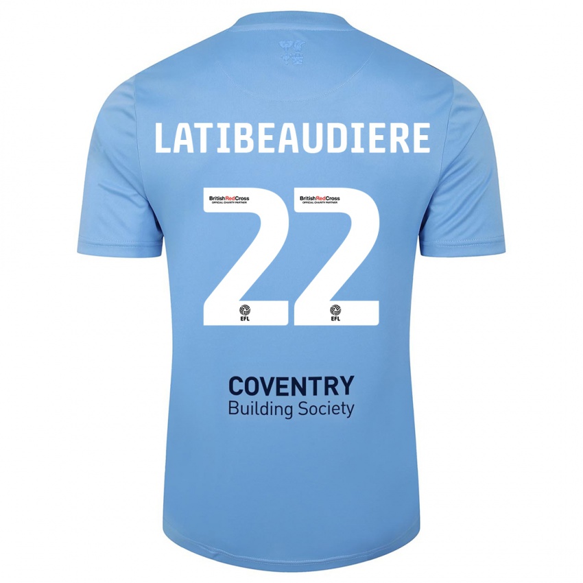 Niño Camiseta Joel Latibeaudiere #22 Cielo Azul 1ª Equipación 2023/24 La Camisa Argentina