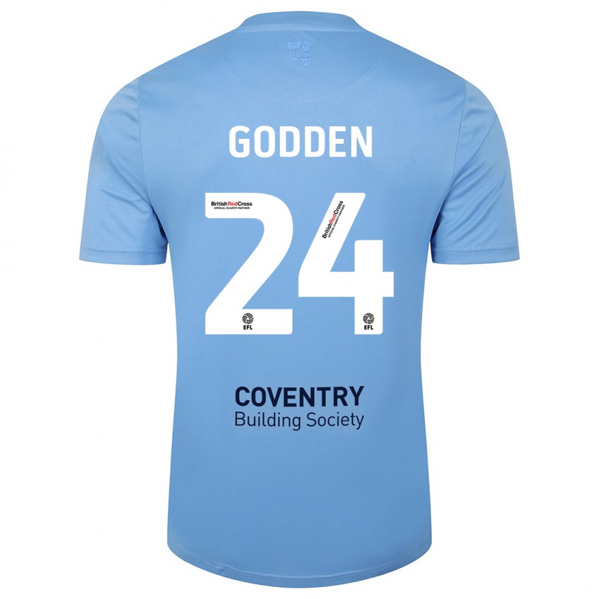 Niño Camiseta Matt Godden #24 Cielo Azul 1ª Equipación 2023/24 La Camisa Argentina