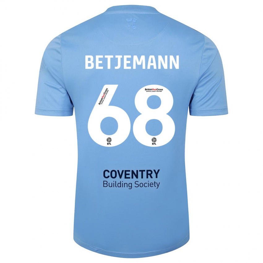 Niño Camiseta Elliot Betjemann #68 Cielo Azul 1ª Equipación 2023/24 La Camisa Argentina