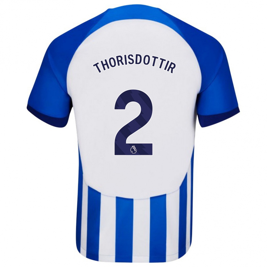 Niño Camiseta Maria Thorisdottir #2 Azul 1ª Equipación 2023/24 La Camisa Argentina