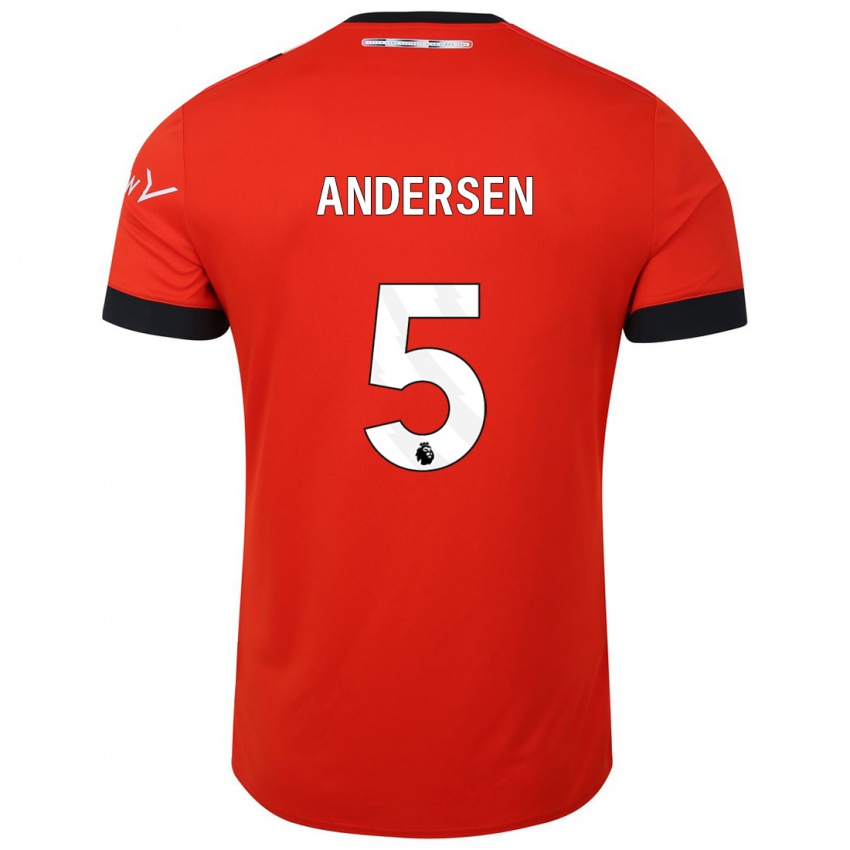 Niño Camiseta Mads Andersen #5 Rojo 1ª Equipación 2023/24 La Camisa Argentina