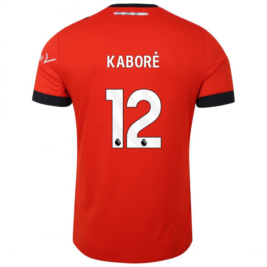 Niño Camiseta Issa Kabore #12 Rojo 1ª Equipación 2023/24 La Camisa Argentina