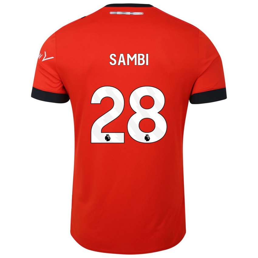 Niño Camiseta Albert Sambi Lokonga #28 Rojo 1ª Equipación 2023/24 La Camisa Argentina