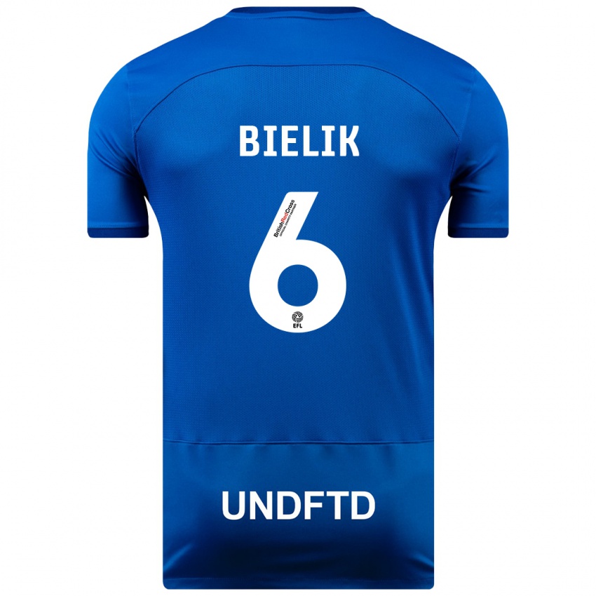 Niño Camiseta Krystian Bielik #6 Azul 1ª Equipación 2023/24 La Camisa Argentina