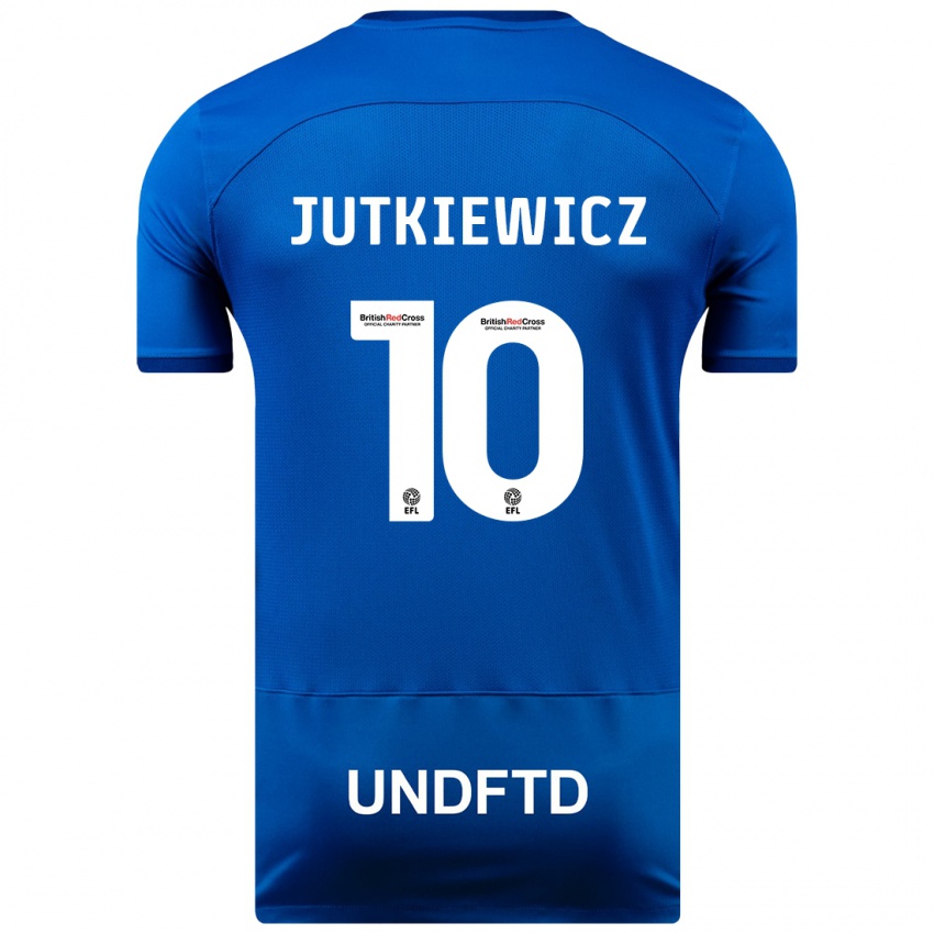 Niño Camiseta Lukas Jutkiewicz #10 Azul 1ª Equipación 2023/24 La Camisa Argentina