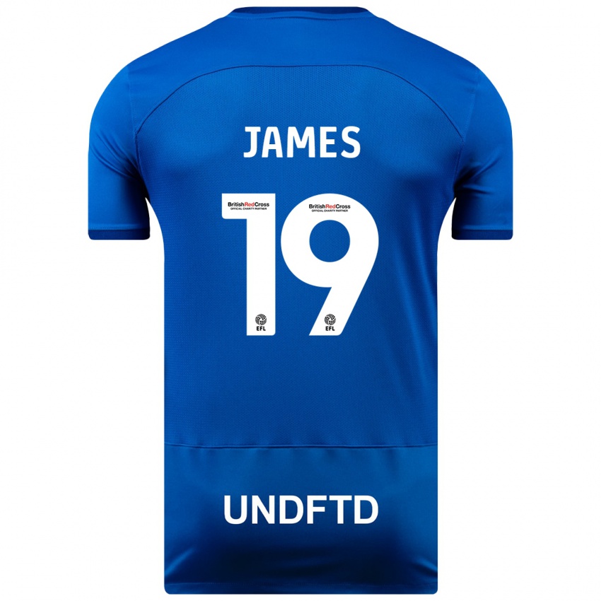 Niño Camiseta Jordan James #19 Azul 1ª Equipación 2023/24 La Camisa Argentina