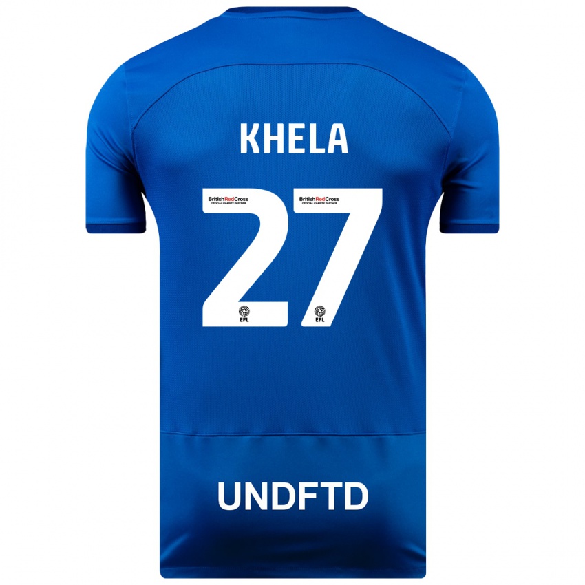 Niño Camiseta Brandon Khela #27 Azul 1ª Equipación 2023/24 La Camisa Argentina