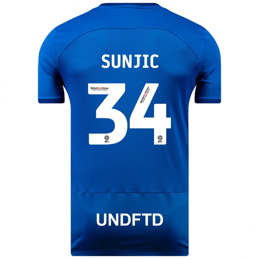 Niño Camiseta Ivan Sunjic #34 Azul 1ª Equipación 2023/24 La Camisa Argentina