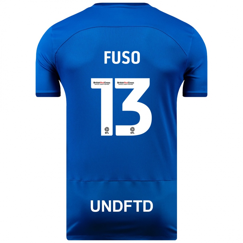 Niño Camiseta Ivana Fuso #13 Azul 1ª Equipación 2023/24 La Camisa Argentina