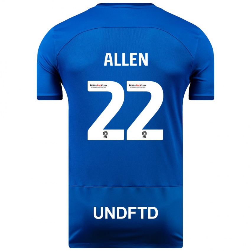 Niño Camiseta Remi Allen #22 Azul 1ª Equipación 2023/24 La Camisa Argentina