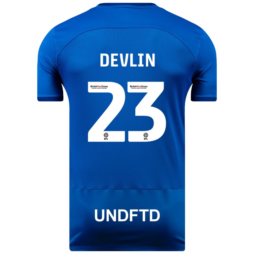 Niño Camiseta Charlotte Devlin #23 Azul 1ª Equipación 2023/24 La Camisa Argentina