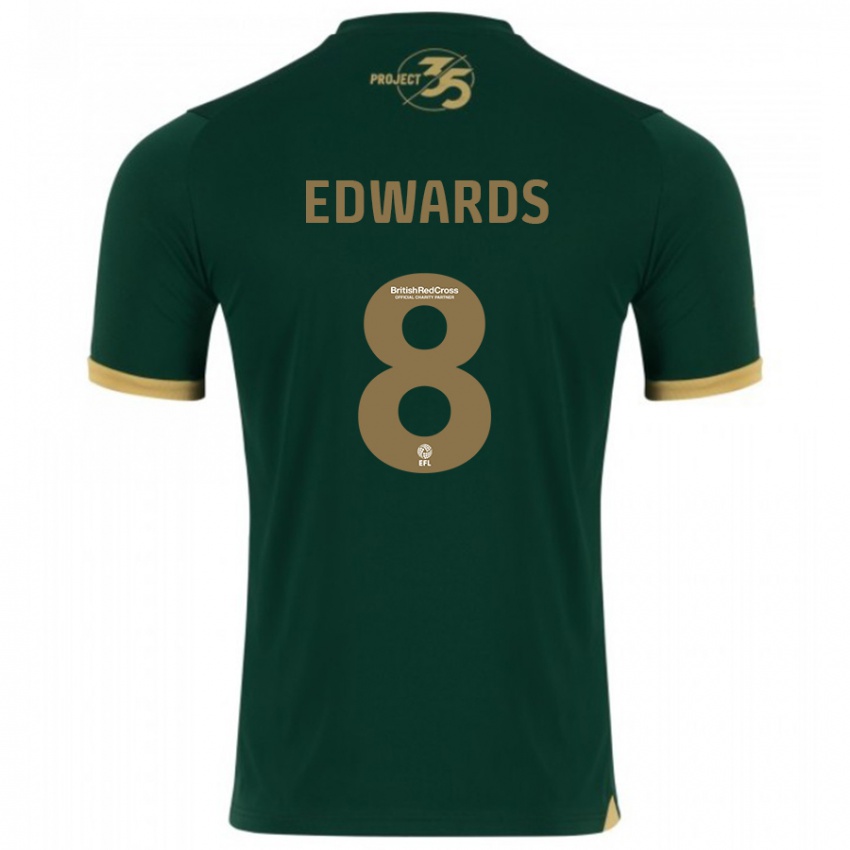 Niño Camiseta Joe Edwards #8 Verde 1ª Equipación 2023/24 La Camisa Argentina