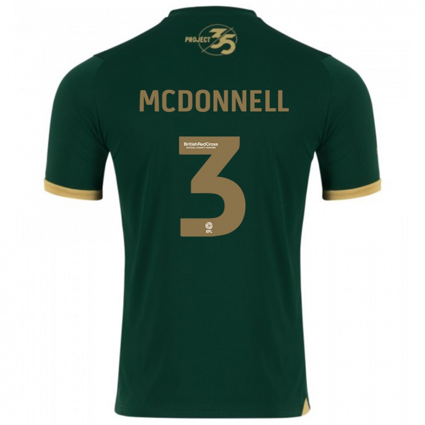 Niño Camiseta Rosie Mcdonnell #3 Verde 1ª Equipación 2023/24 La Camisa Argentina