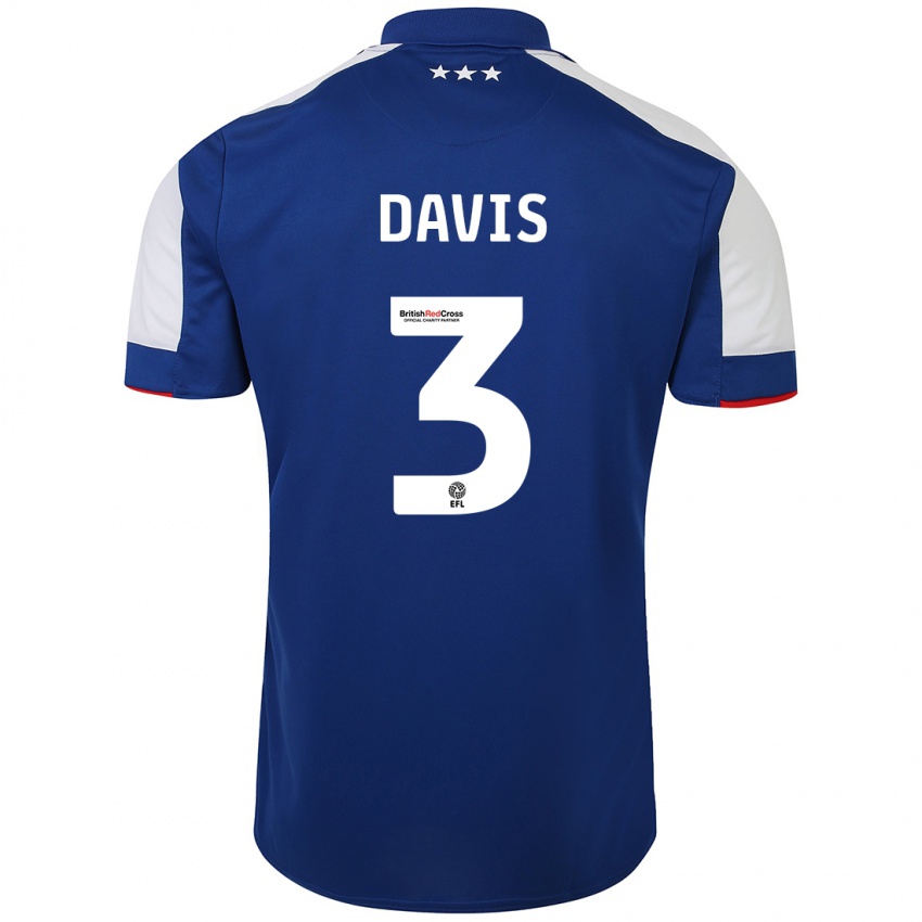 Niño Camiseta Leif Davis #3 Azul 1ª Equipación 2023/24 La Camisa Argentina