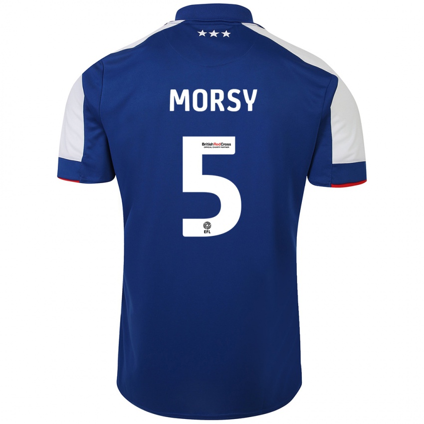 Niño Camiseta Samy Morsy #5 Azul 1ª Equipación 2023/24 La Camisa Argentina