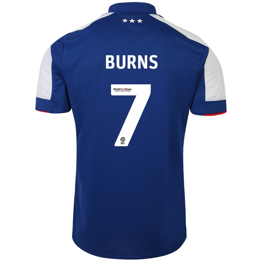 Niño Camiseta Wes Burns #7 Azul 1ª Equipación 2023/24 La Camisa Argentina