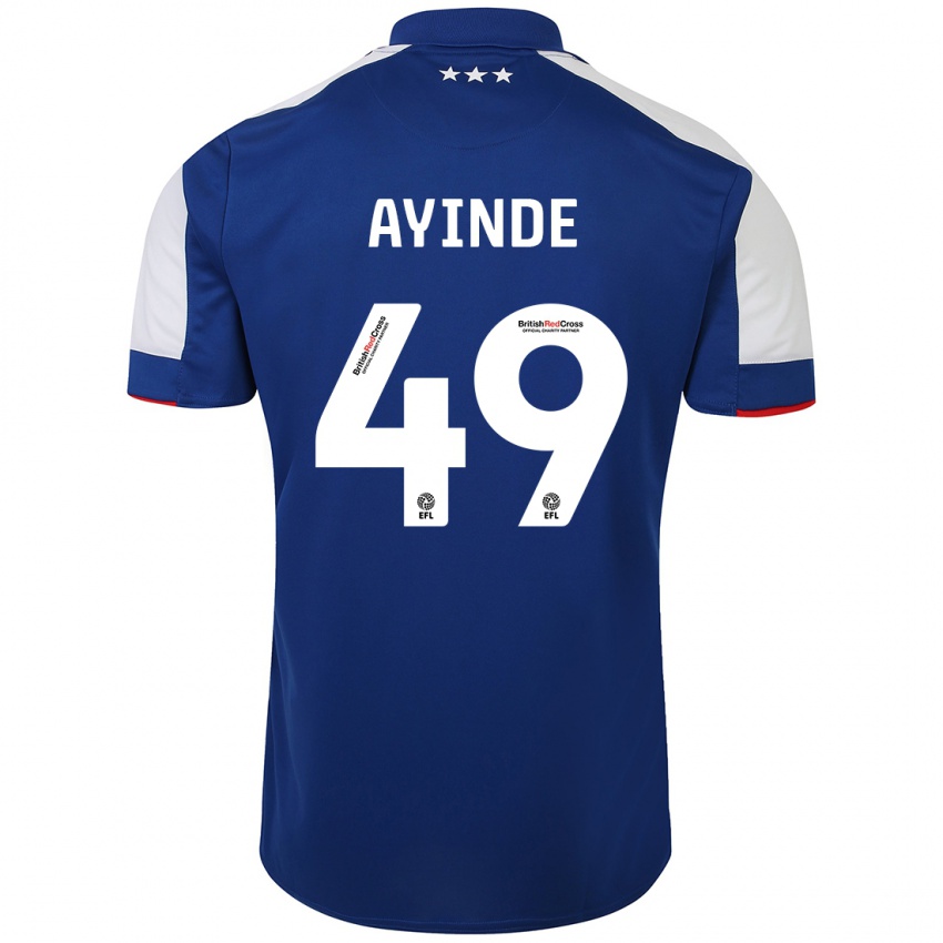 Niño Camiseta Leon Ayinde #49 Azul 1ª Equipación 2023/24 La Camisa Argentina