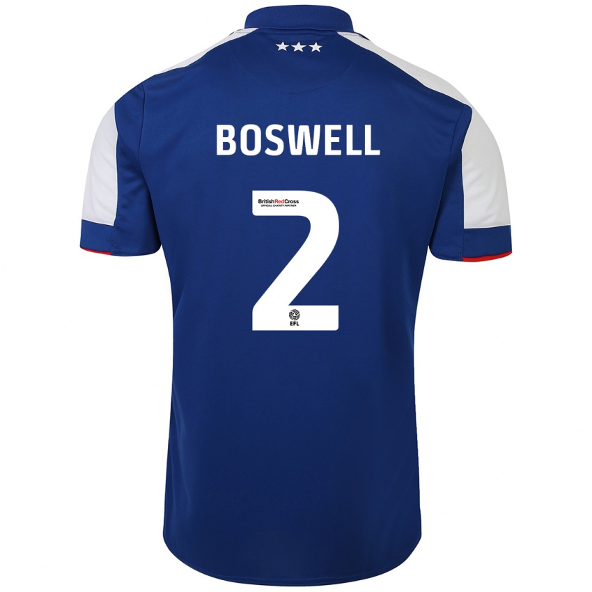 Niño Camiseta Maria Boswell #2 Azul 1ª Equipación 2023/24 La Camisa Argentina