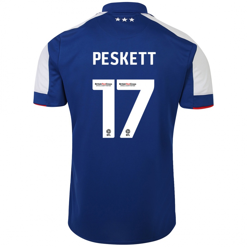 Niño Camiseta Sophie Peskett #17 Azul 1ª Equipación 2023/24 La Camisa Argentina