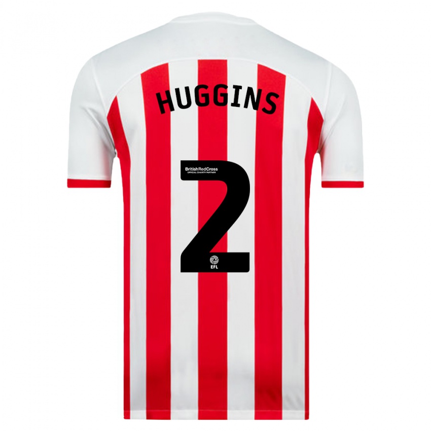 Niño Camiseta Niall Huggins #2 Blanco 1ª Equipación 2023/24 La Camisa Argentina