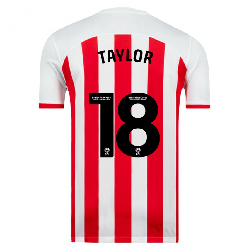 Niño Camiseta Ellis Taylor #18 Blanco 1ª Equipación 2023/24 La Camisa Argentina